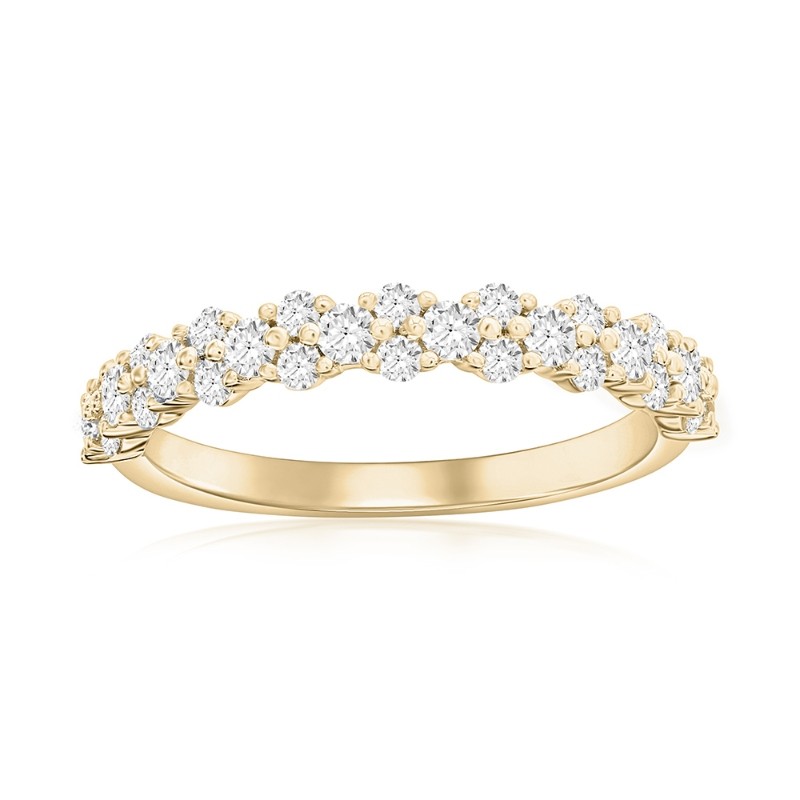 14K Yellow Gold Pav&eacute; Diamond Band