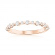 14K Rose Gold Single Shared Prong Diamond Band