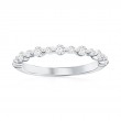 14K White Gold Single Shared Prong Diamond Band