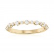 14K Yellow Gold Single Shared Prong Diamond Band