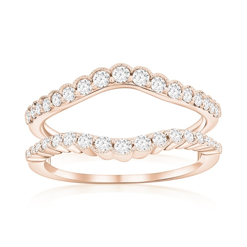 14K Rose Gold Diamond Ring Insert