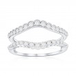 14K White Gold Diamond Ring Insert