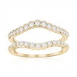 14K Yellow Gold Diamond Ring Insert