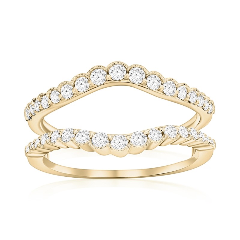 14K Yellow Gold Diamond Ring Insert