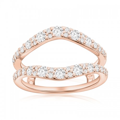 14K Rose Gold Diamond Ring Insert