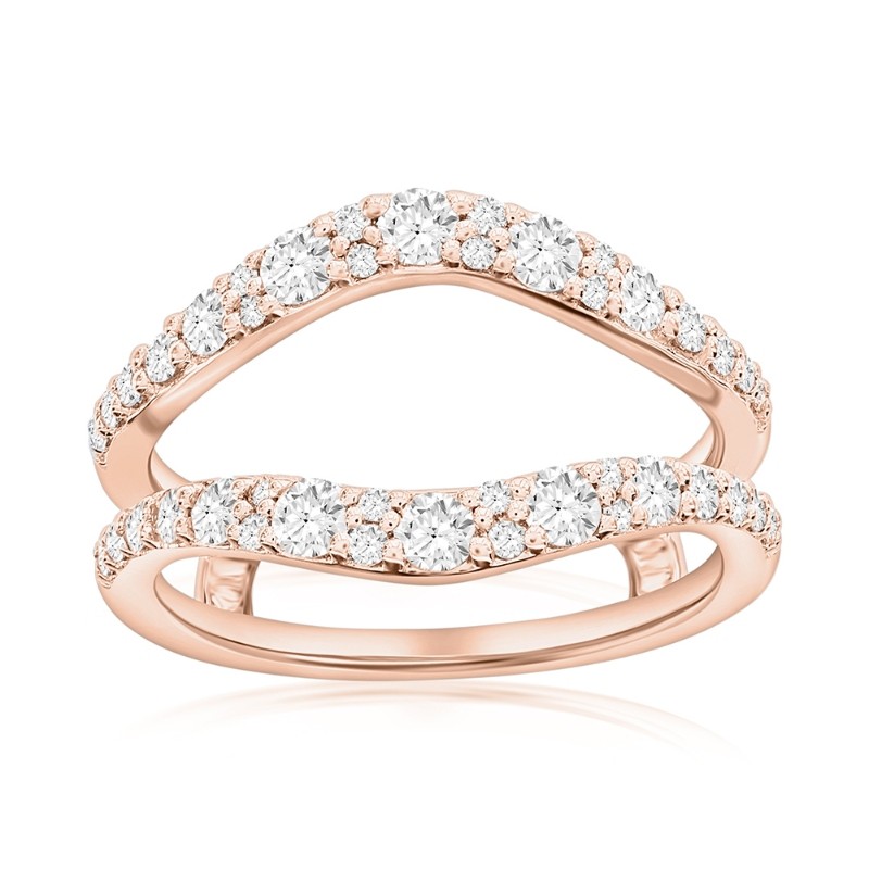 14K Rose Gold Diamond Ring Insert