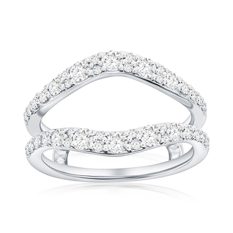 14K White Gold Diamond Ring Insert