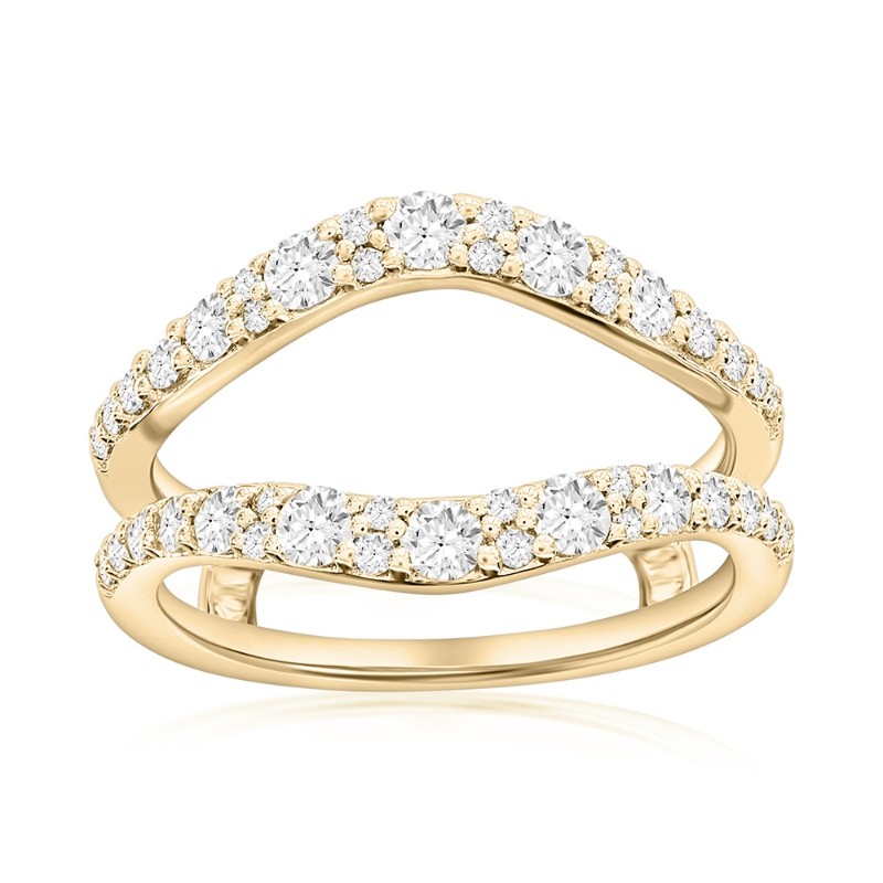 14K Yellow Gold Diamond Ring Insert
