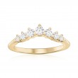 14K Yellow Gold Curved Diamond Band