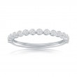 14K White Gold Miligrain Bezel Diamond Band
