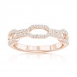 14K Rose Gold Chain Diamond Band
