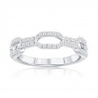 14K White Gold Chain Diamond Band