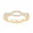 14K Yellow Gold Chain Diamond Band
