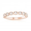 14K Rose Gold Miligrain Bezel Diamond Band