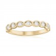 14K Yellow Gold Miligrain Bezel Diamond Band