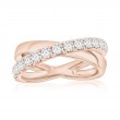 14K Rose Gold Crossover Anniversary Band
