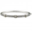 18K/Silver Diamond Bangle