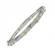 18K/Silver Diamond Bangle