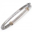 18K/Silver Diamond Bangle