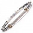 18K/Silver Diamond Bangle