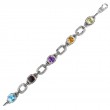 Silver Multi Gem Bracelet