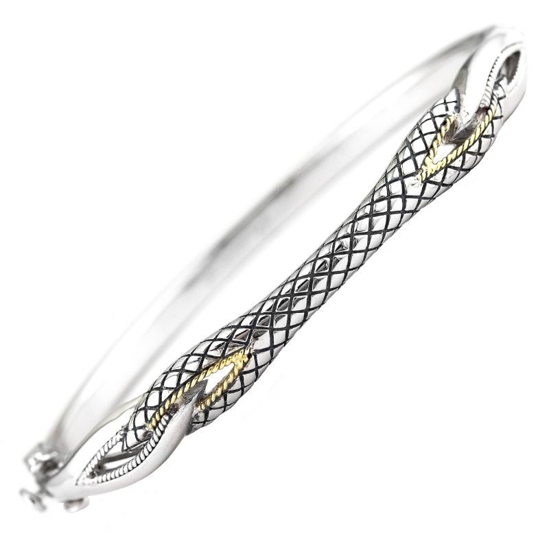 18K/Silver Bangle