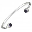 Silver Diamond/Amethyst Bangle