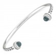 Silver Diamond/Blue Topaz Bangle