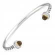 Silver Diamond/Citrine Bangle