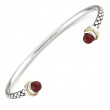 18K/Silver Red Agate Bangle