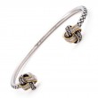 18K/Silver Diamond Bangle