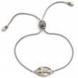 18K/Silver Diamond Adjustable Bracelet
