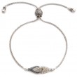 18K/Silver Diamond Adjustable Bracelet