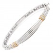 18K/Silver Diamond Bangle