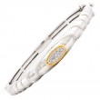 18K/Silver Diamond Bangle (10Mm)