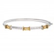 18K/Silver Citrine Bangle