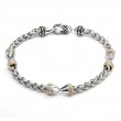 18K/Silver Diamond Bracelet