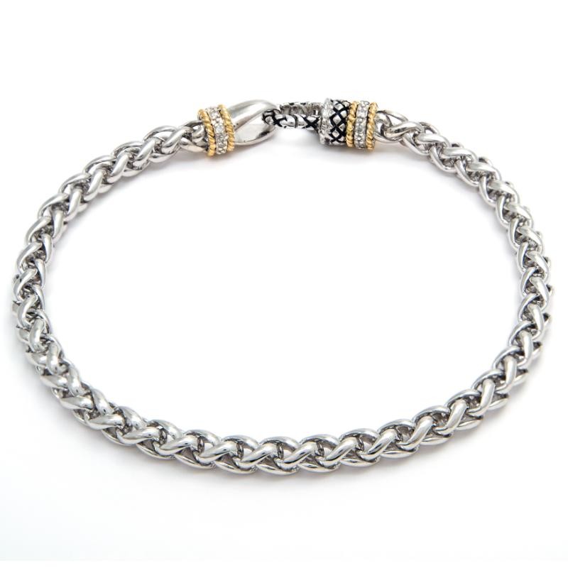 18K/Silver Diamond Bracelet