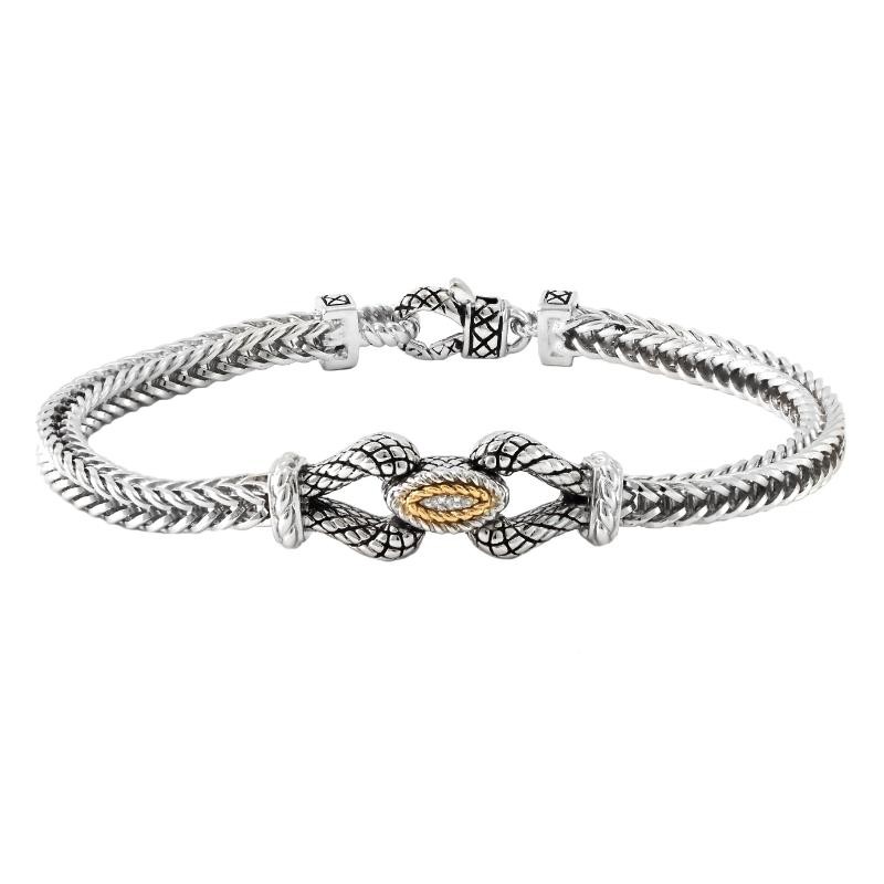 18K/Silver Diamond Bracelet (7.75