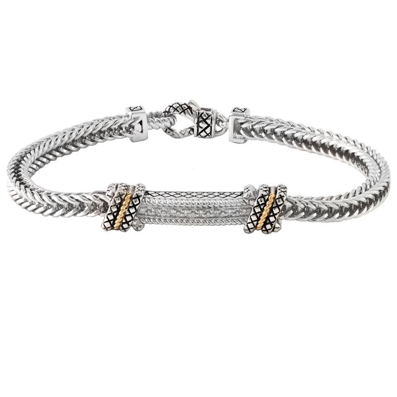18K/Silver Diamond Bracelet (7.75