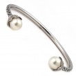 Silver Pearl Bangle