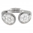 Silver Diamond White Topaz Bangle