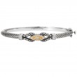 18K/Silver Diamond Bangle