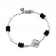 Silver Onyx/Diamond Bracelet (7