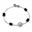 Silver Onyx/Diamond Bracelet (7