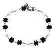 Silver Onyx.Pearl Bracelet (7