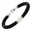 Silver Onyx/Pearl Bangle
