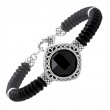 Silver Onyx Bangle