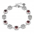 Silver Garnet Bracelet (7