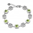 Silver Peridot Bracelet (7